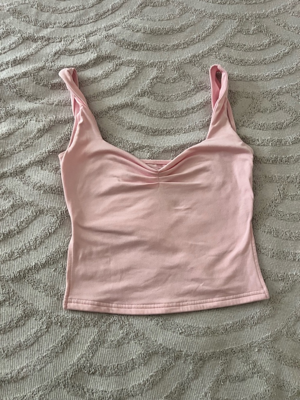 Women’s Pink Ruched Front Tank Top